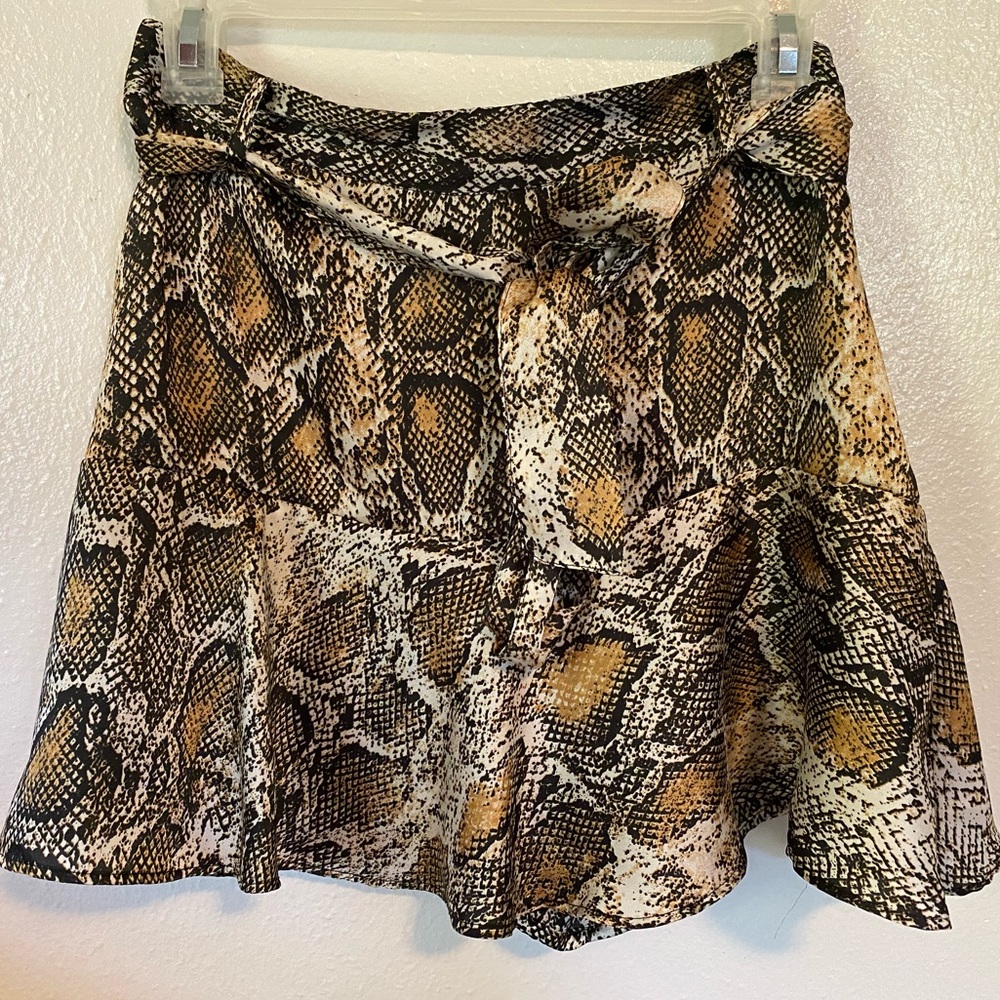 Zara Snake Print Mini Skirt
